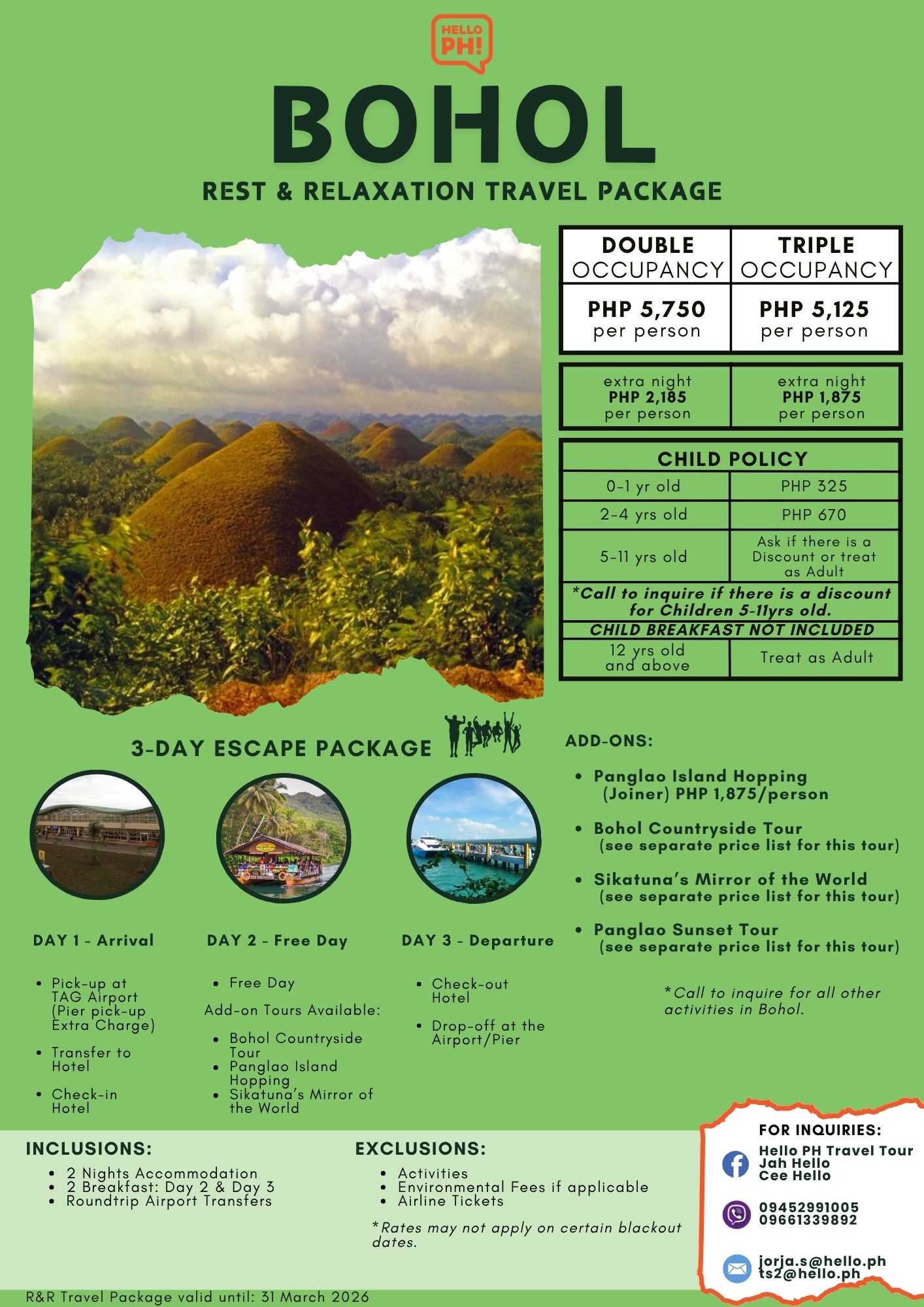 Bohol R&R 2025 Hello PH